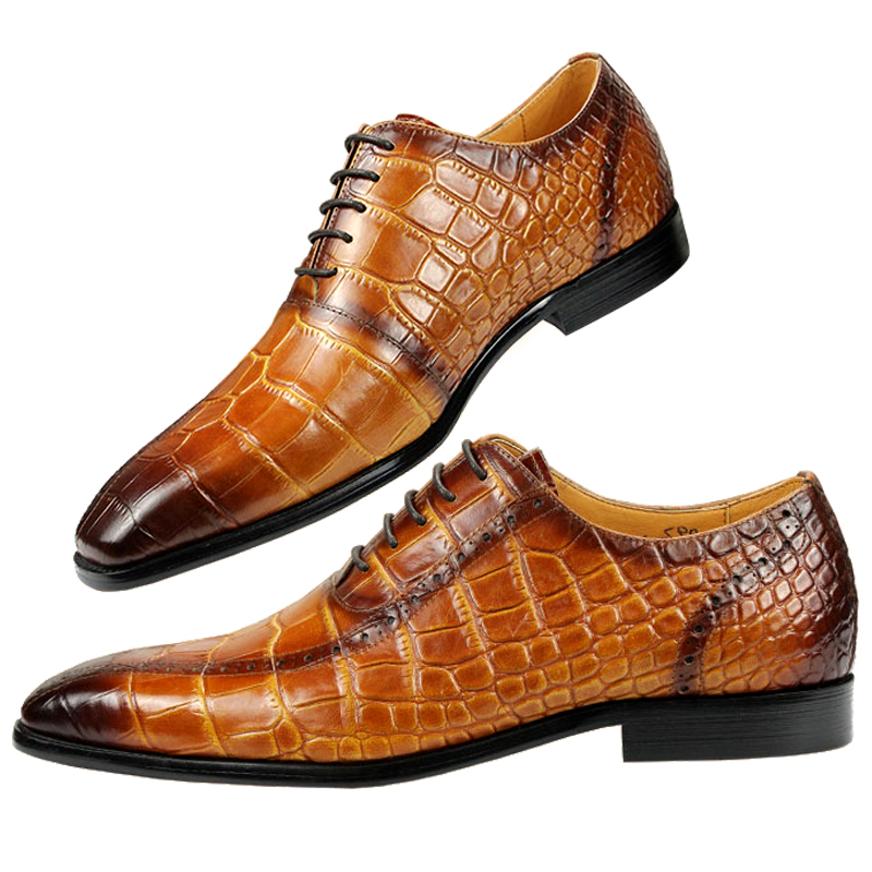 Men Shoes Yellow - High-end erkek Elbise Deri Ayakkabı Moda