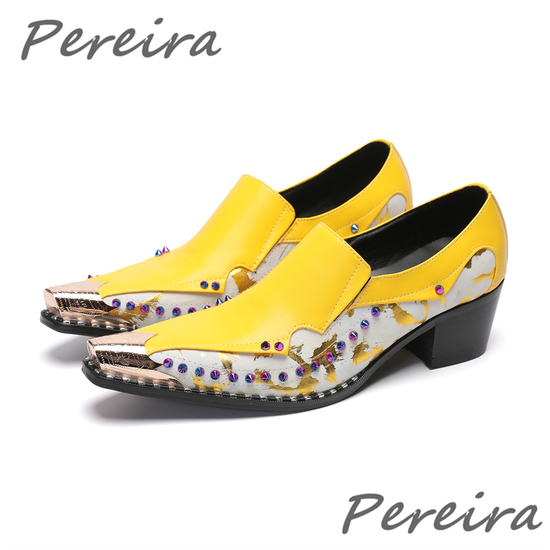 Men Shoes Yellow - Renkli Rhinestone Sarı Mor Karışık Renkler
