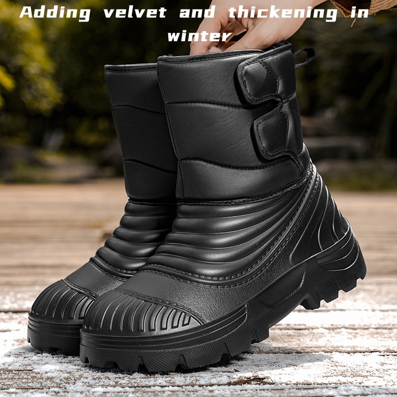 Hiking Boot Waterproof - Yeni erkek kışlık kar botları kalınlaşmış