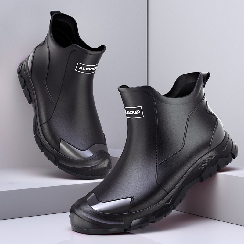 Men'S Shoes Water Resistant - Erkek Kısa Yağmur Botları Kentsel Su