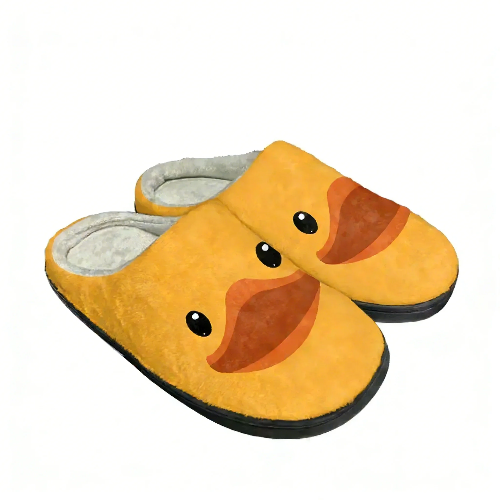 Men Shoes Yellow - Sarı Ördek Baskılı Ev Pamuk Terlikleri