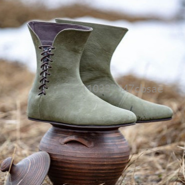 Men'S Shoes Louis Vuitton - Erkekler Retro Ortaçağ PU deri ayakkabı