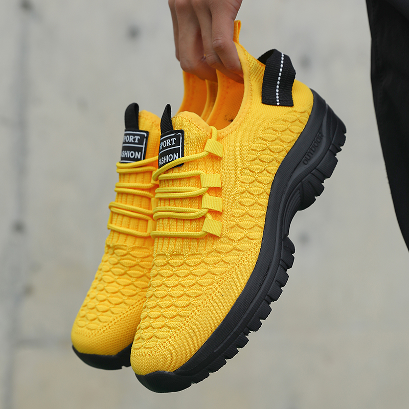 Men Shoes Yellow - Erkek Parlak Sarı Açık Spor Ayakkabı