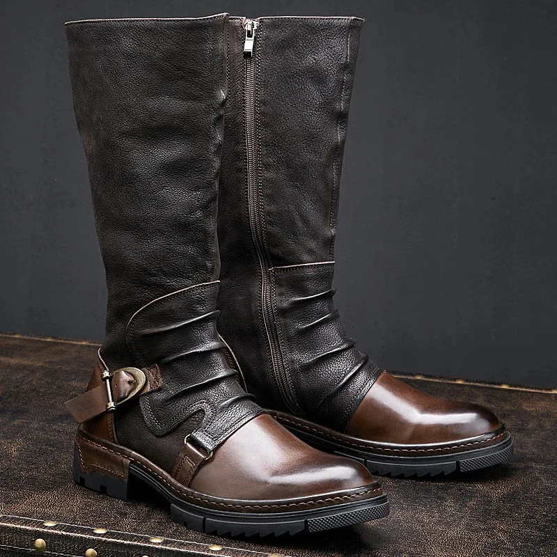 Men'S Shoes Louis Vuitton - Erkek ortaçağ Retro PU deri ayakkabı