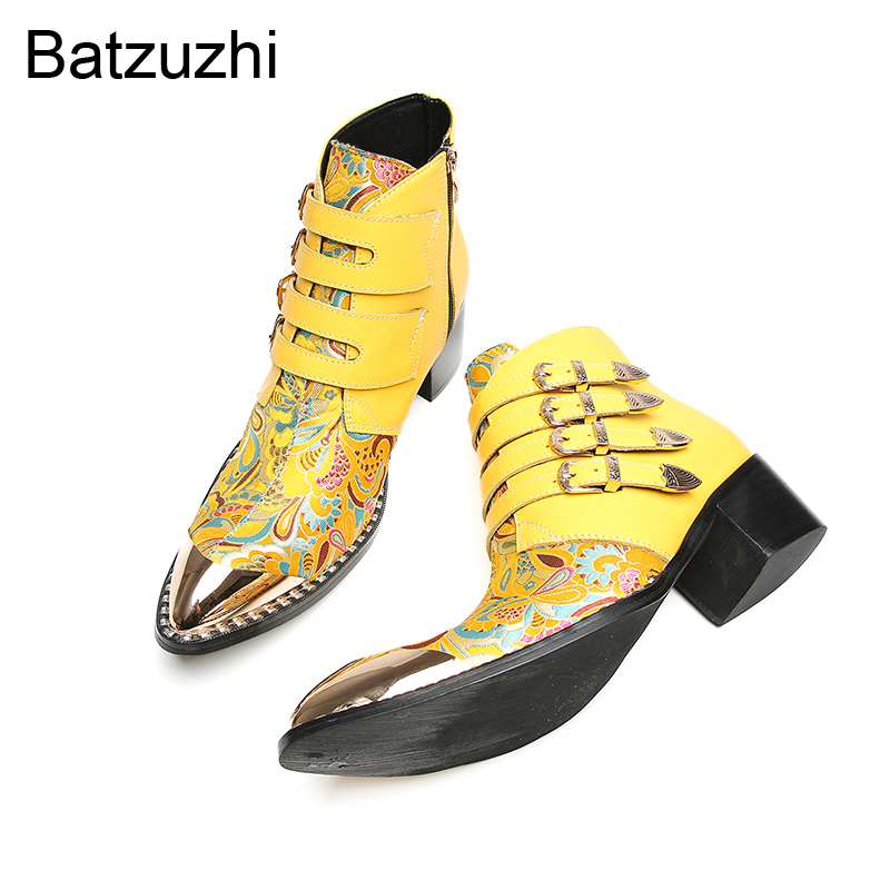 Batzuzhi 6.5cm Topuklu Moda Sa - Men Shoes Yellow incelemesi ve fiyatı