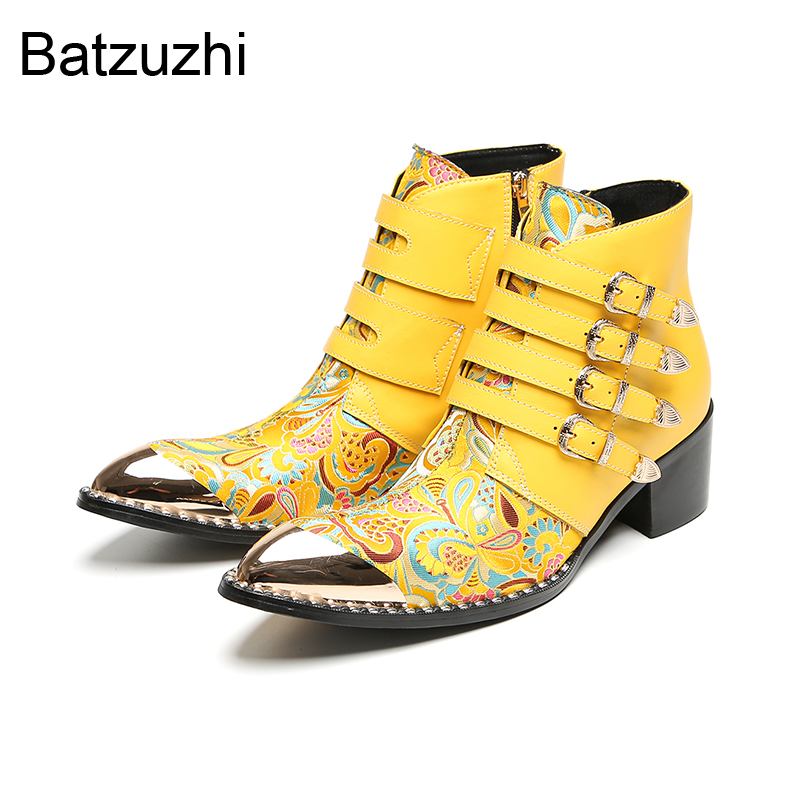 Batzuzhi 6.5cm Topuklu Moda Sa - Men Shoes Yellow incelemesi ve fiyatı