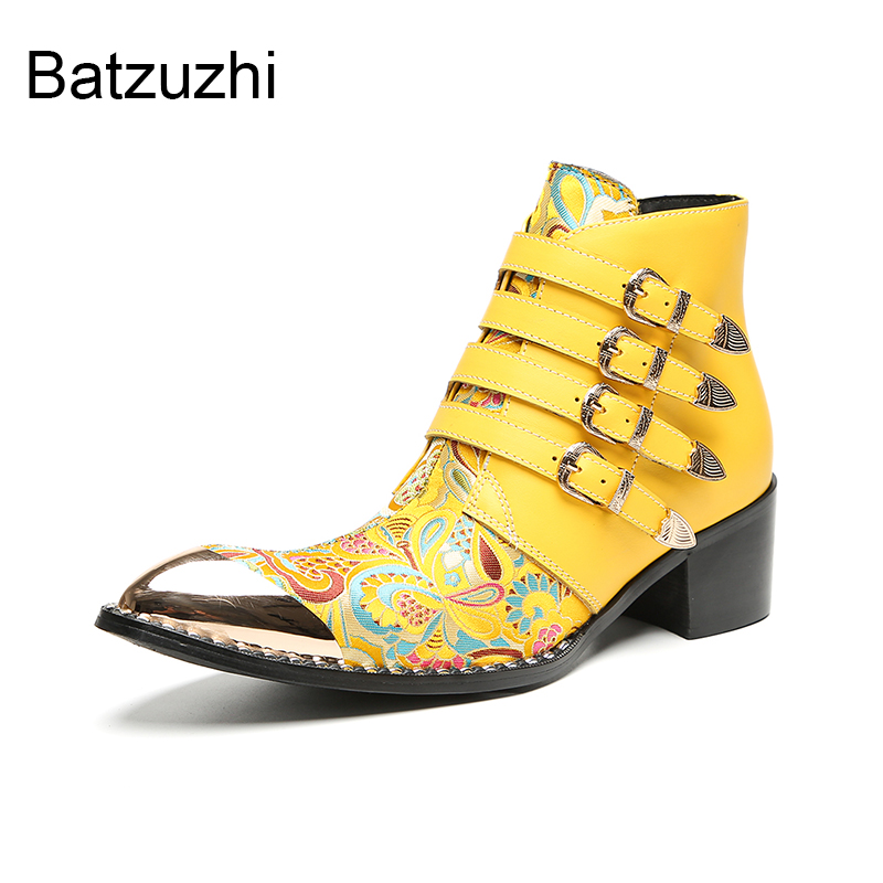 Batzuzhi 6.5cm Topuklu Moda Sa - Men Shoes Yellow incelemesi ve fiyatı